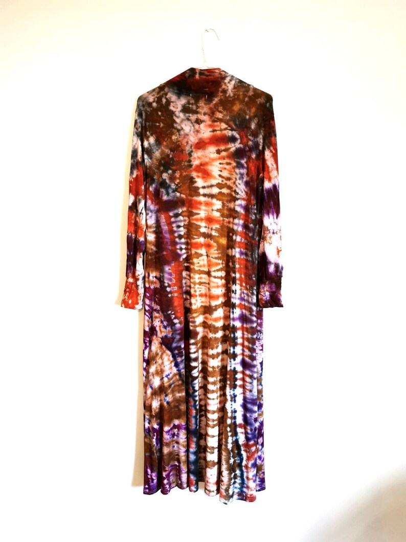 Kimono Maxi Cardigan Autumn Tie Dye Festival Clothing Bohemian Hippie Plus Size Fashion Lagenlook Christmas Gift SMLXL2XL3XL