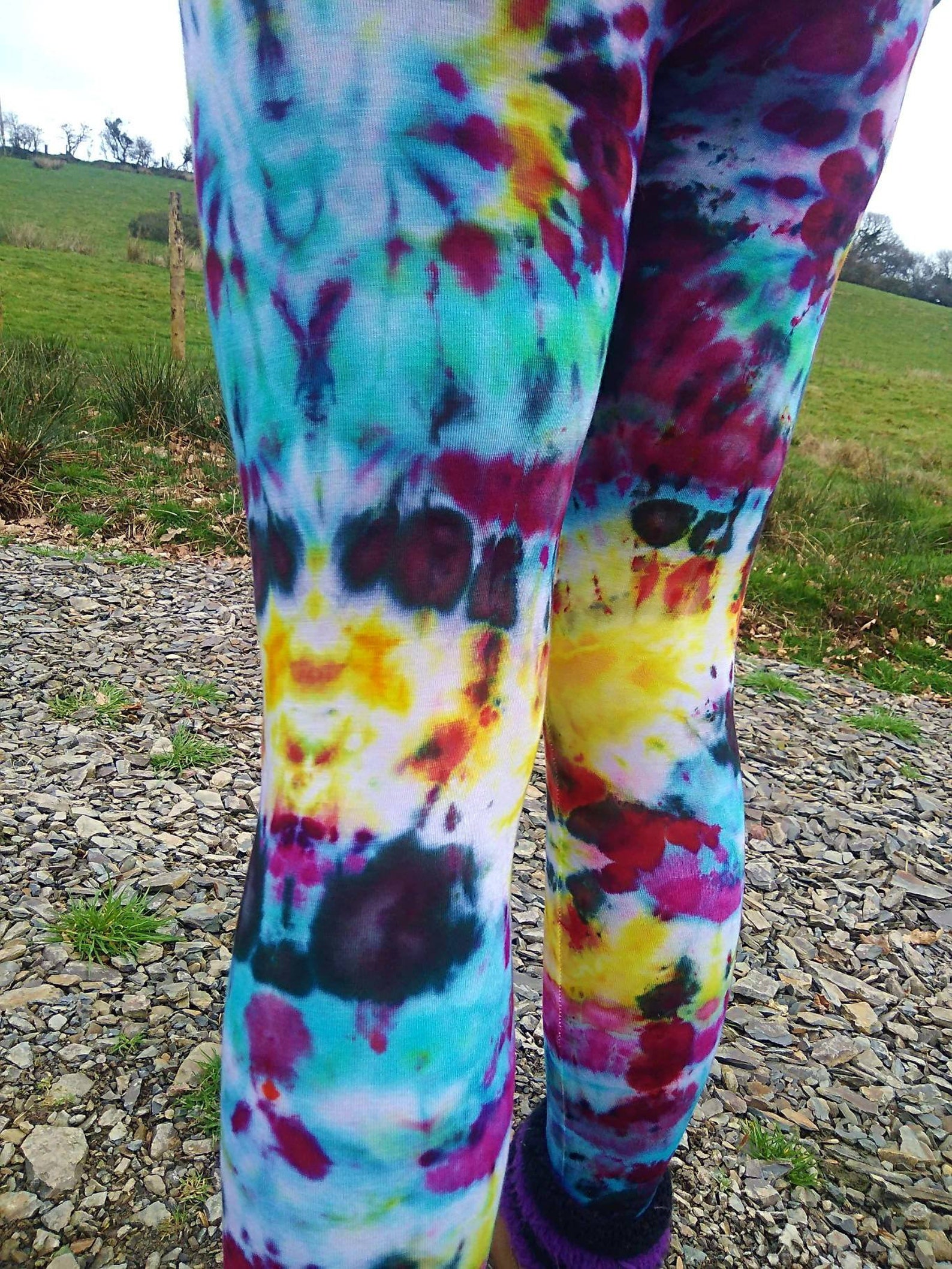 Leggings Tie Dye Hippie Boho Clothing 90s Grunge Festival | Etsy