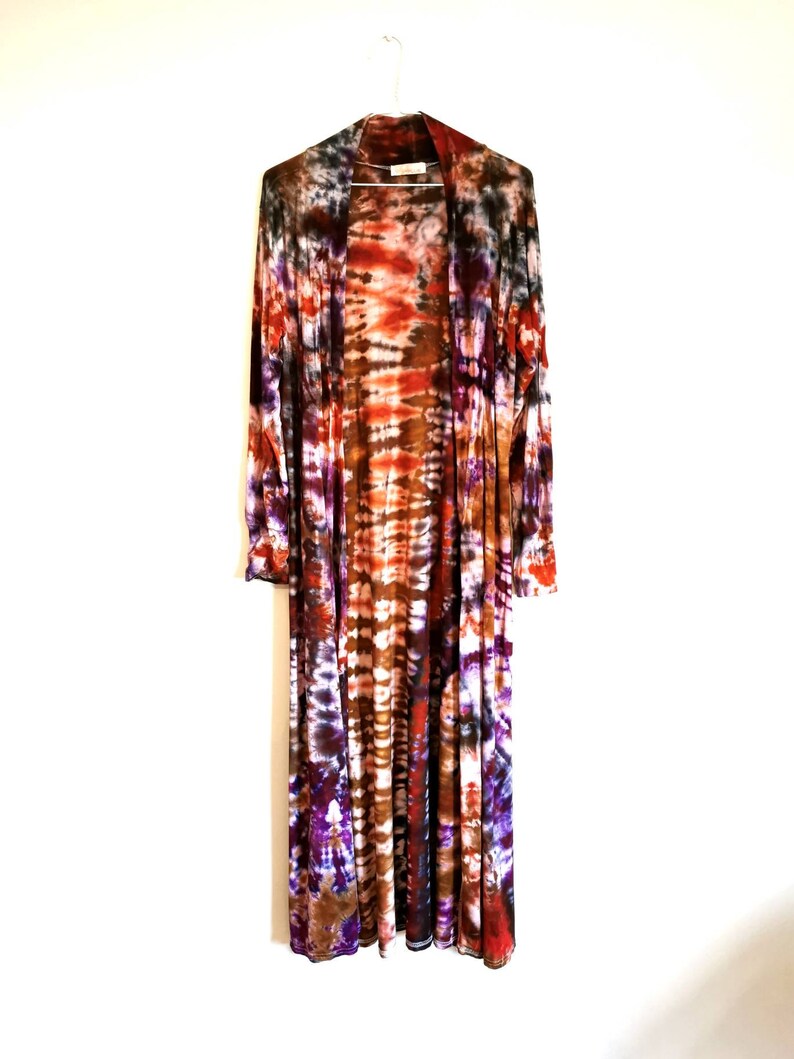 Kimono Maxi Cardigan Autumn Tie Dye Festival Clothing Bohemian Hippie Plus Size Fashion Lagenlook Christmas Gift SMLXL2XL3XL