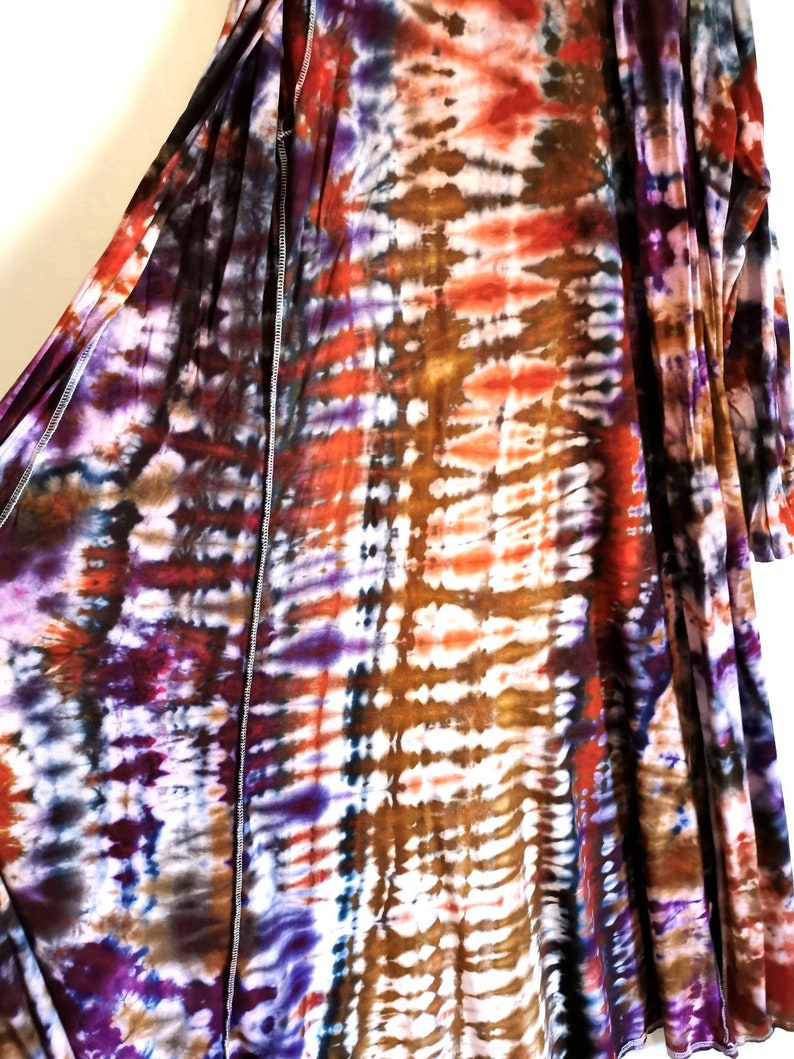Kimono Maxi Cardigan Autumn Tie Dye Festival Clothing Bohemian Hippie Plus Size Fashion Lagenlook Christmas Gift SMLXL2XL3XL
