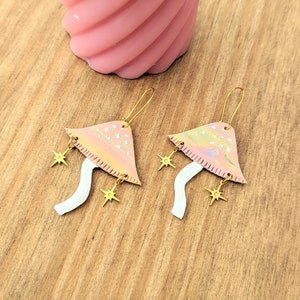 Magic Mushroom Earrings Polymer Clay Handmade image 7