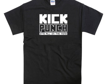 Kick Punch It's all in the Mind Parappa Rappa Inspired Tshirt