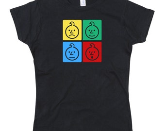Ladies Sad Onion Squares Tshirt
