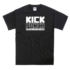 Kick Punch It&#39;s all in the Mind Parappa Rapper Master Onion Music Inspired Tshirt