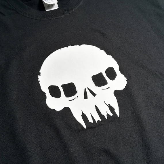 ACRO TOKYO][REFLEM] Skull Print Damaged T-Shirt