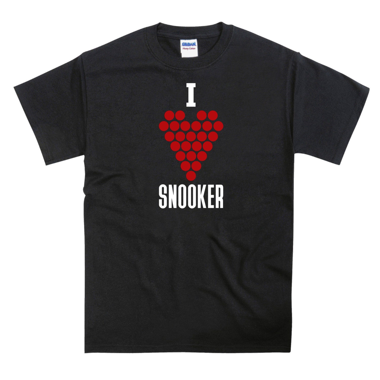 Image of I Love Heart Snooker Billiards Tshirt
