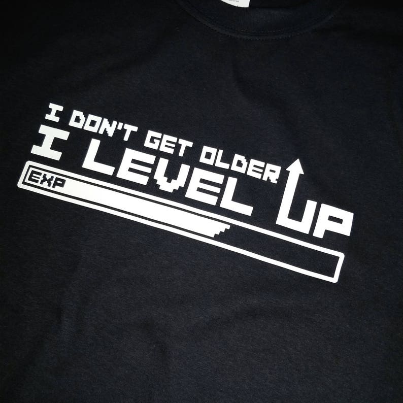 Birthday RPG Level Up T-shirt White Version image 4