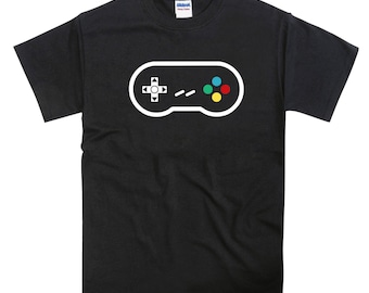 SNES Super Famicom Joypad Tribute Premium Black Tshirt