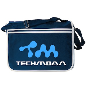 Techmoan Walkman Parody Logo Navy Blue Messenger Shoulder Bag