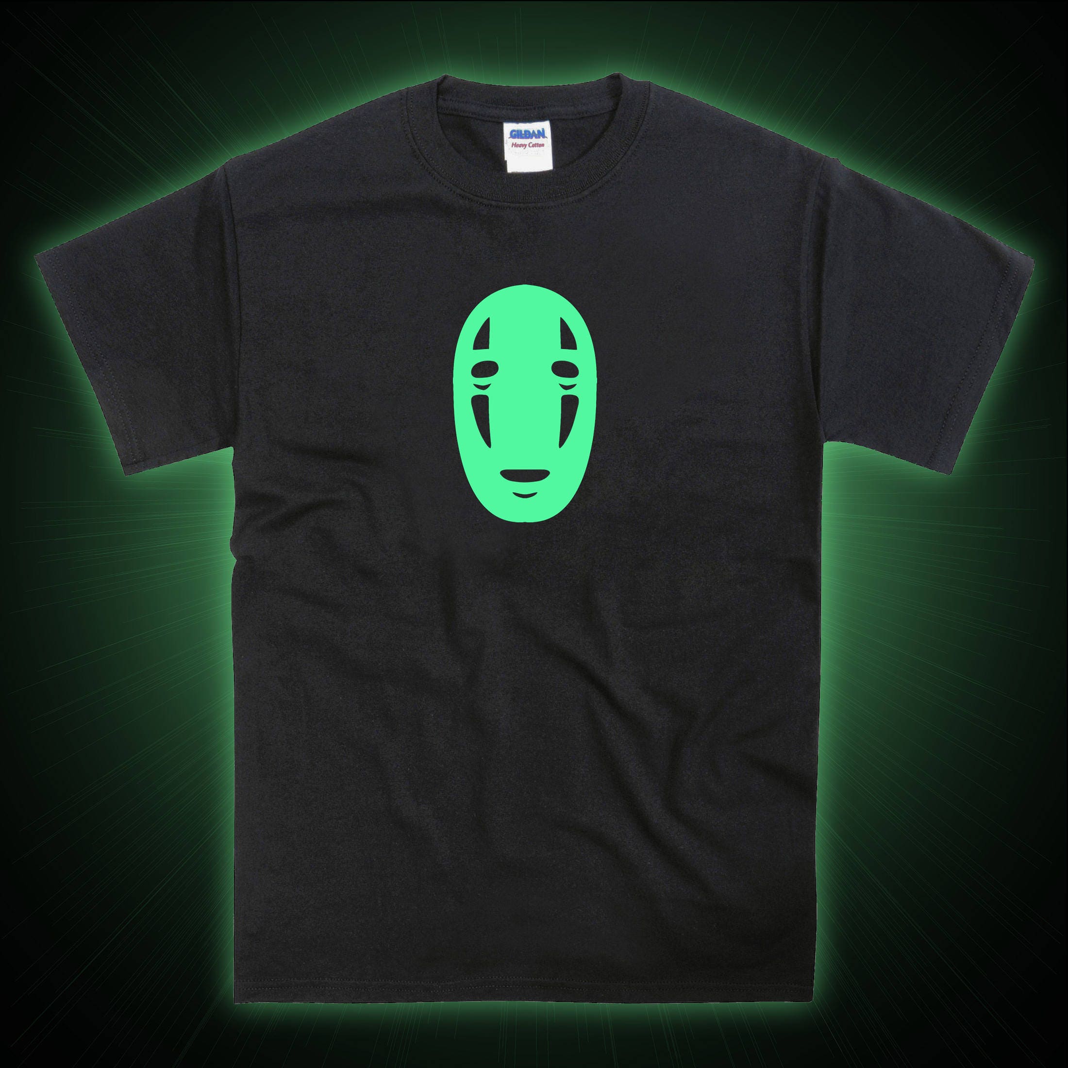 Image of Kaonashi Mask Glow in The Dark Tshirt