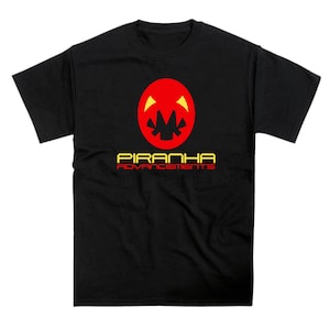Wipeout Racing League Inspired Piranha Advancements Fish Bite Team Logo Tshirt