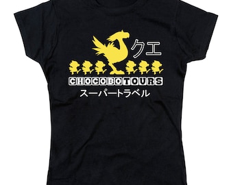 Ladies Chocobo Tours Tribute Final Fantasy Inspired Tshirt