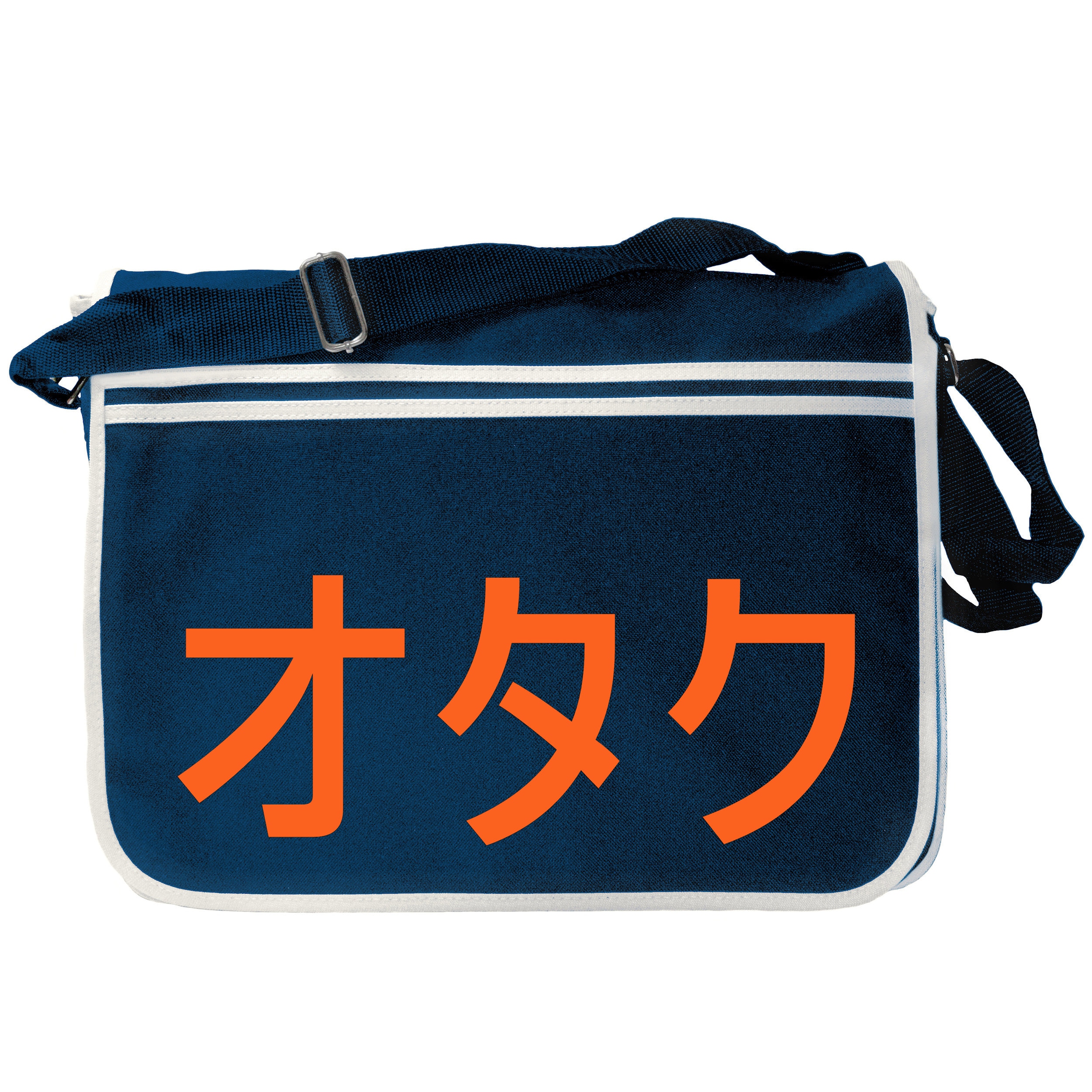 OTAKU Japanese Manga Anime Culture Kanji Navy Blue Messenger