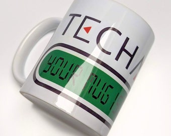 Techmoan 'Your Mug is up to Date' Funny Loading Bar Coffee Mug (325ml)