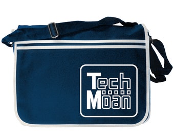 Techmoan Mini Disc Parody Logo Navy Blue Shoulder Bag