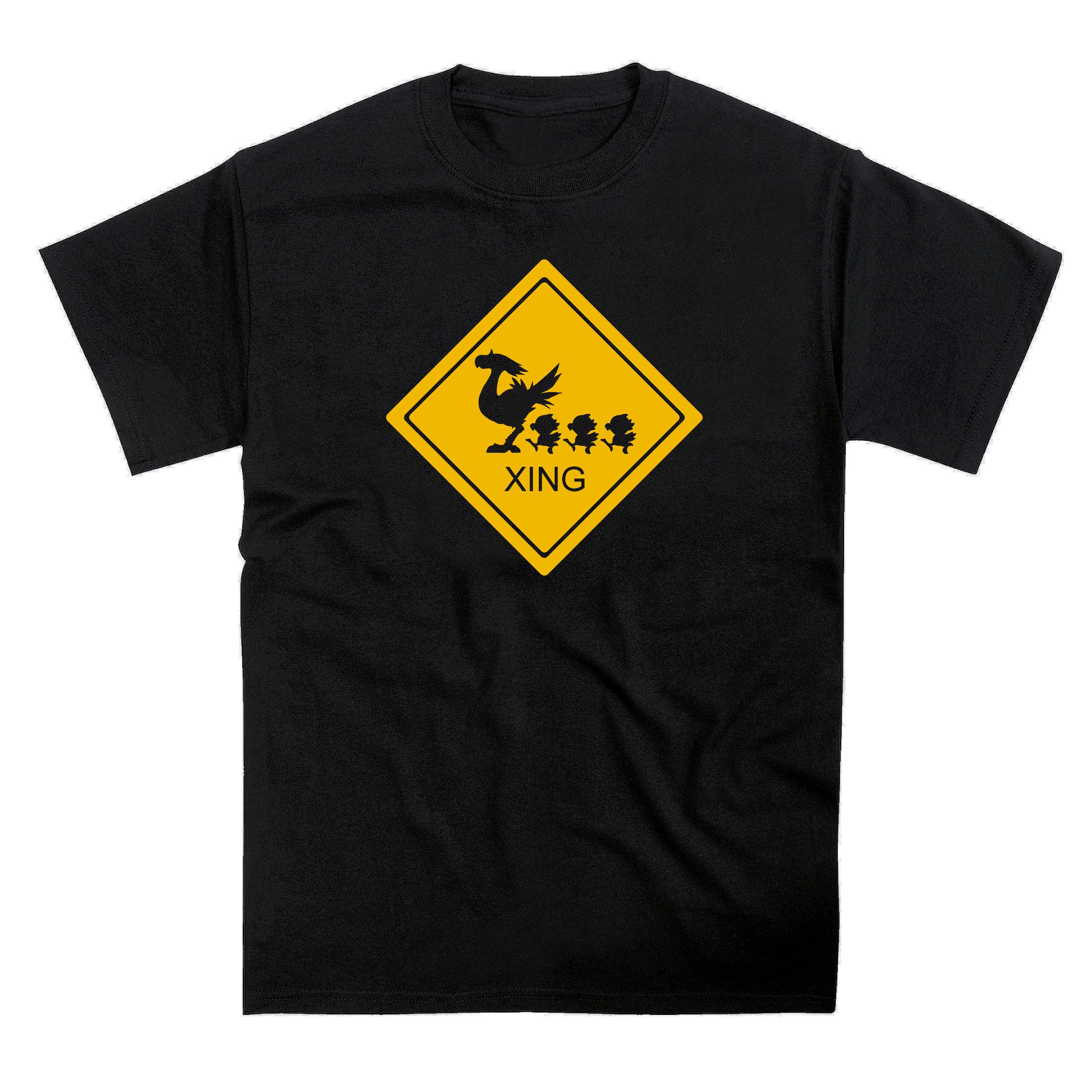 Image of Chocobo Crossing Inspired Road Sign Tshirt