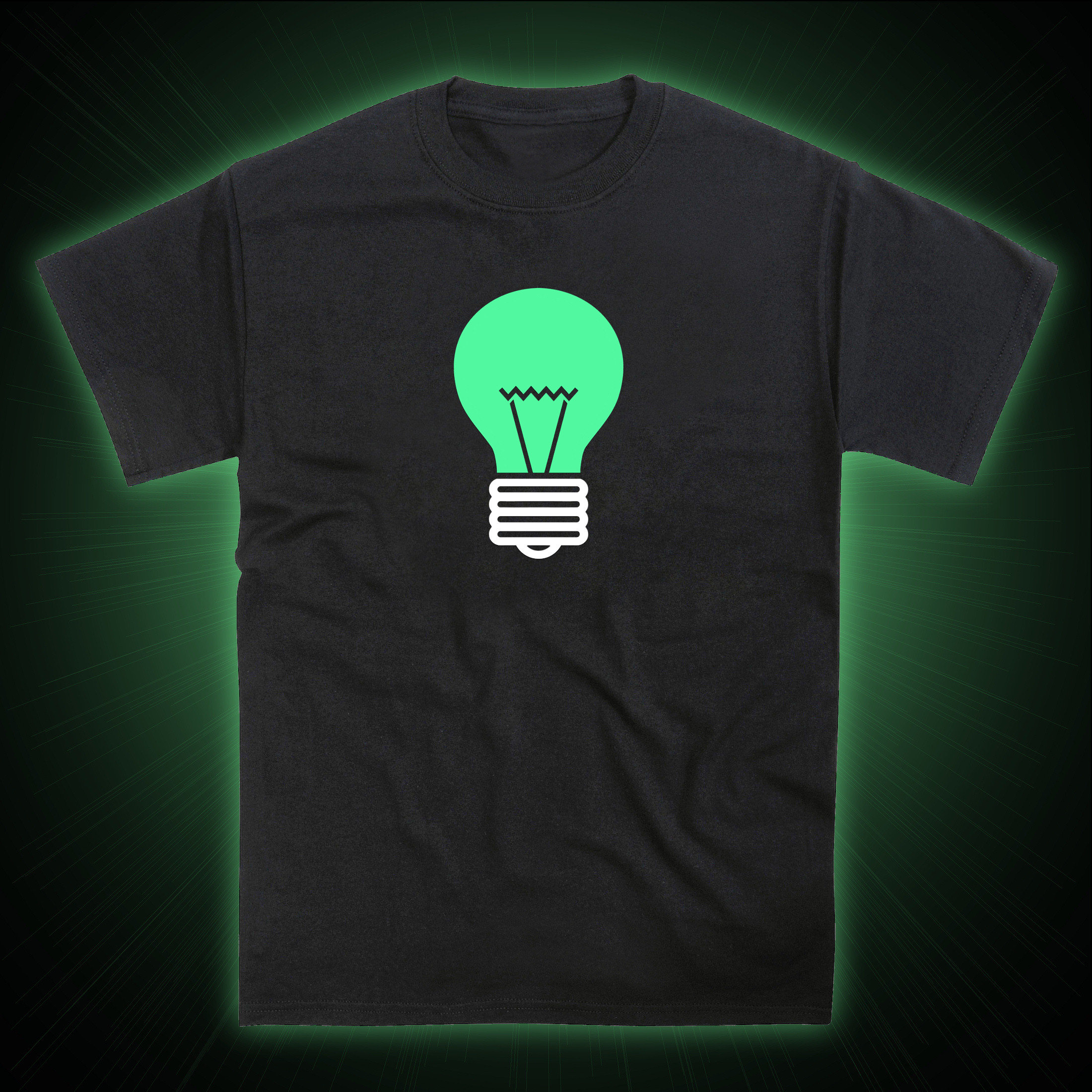 Image of Light Bulb Glow in The Dark Tshirt