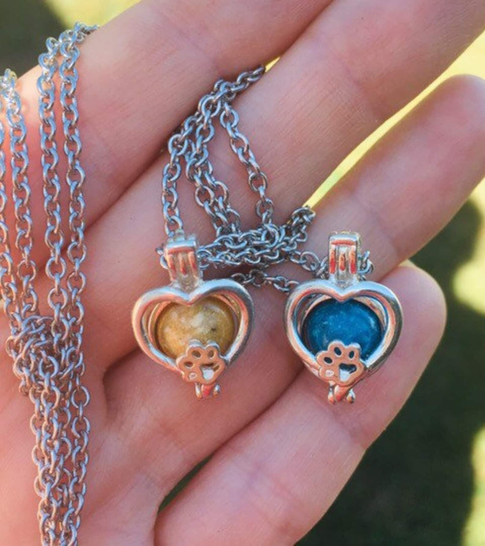 Cremation Necklace Pet Ash Necklace Pet Ash Pendant Pet Etsy