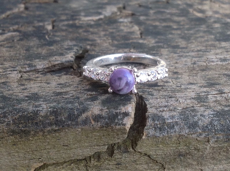 Sterling Crystal Ring Pet Ash Ring Pet Ashes Pet Cremation Jewelry
