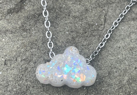 Cremation Necklace Pet Ash Pendant Cloud Necklace Cloud Memorial Mimimalsit Pendant Pet Cremation Etsy