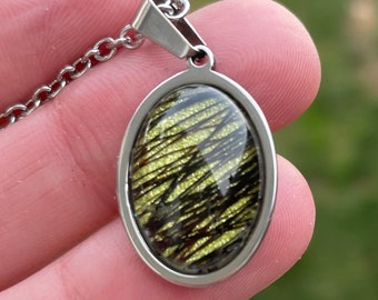 Horse Hair Necklace, Oval Horse Hair Pendant, Horse Hair Jewelry, Equine Memorial
