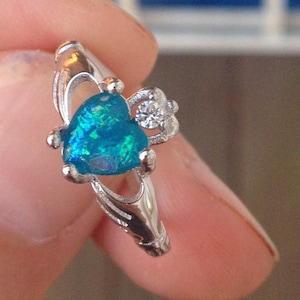 Special Price- Size 6, Halo Claddagh Cremation Ring, Pet Ash Ring, Sterling Crystal Ring, Pet Ashes,Pet Cremation Jewelry, Pet Urn