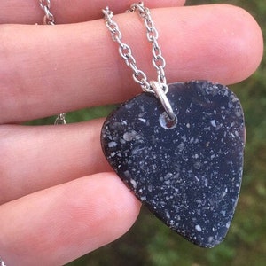 Cremation Necklace, Guitar Pick Necklace, Ash Necklace, Pet Ash Pendant, Pet Memorial Jewelry, Pet Ashes Jewelry