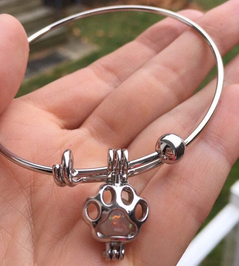 Pet Ash Bracelet Cremation Jewelry Pet Memorial Pet Ashes Pet Ash Bangle