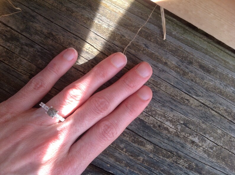 Sterling Crystal Ring Pet Ash Ring Pet Ashes Pet Cremation Jewelry