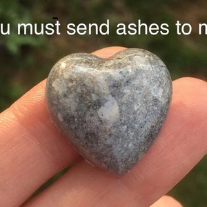 Cremation Stone, Memorial Stone, Urn, Heart Pocket Stone