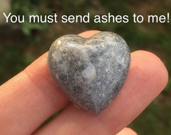 Cremation Stone, Memorial Stone, Urn, Heart Pocket Stone