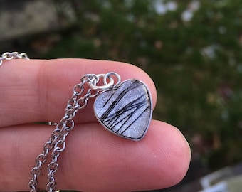 Horse Hair Necklace, Horse Hair Pendant, Mini Heart Pendant, Horse Hair Jewelry, Equine Memorial