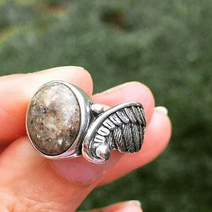 Cremation Ring, Pet Ash Ring, Pet Memorial Jewelry, Sterling Silver, Angel Wing Jewelry, Pet Hair Jewelry, Pet Cremation