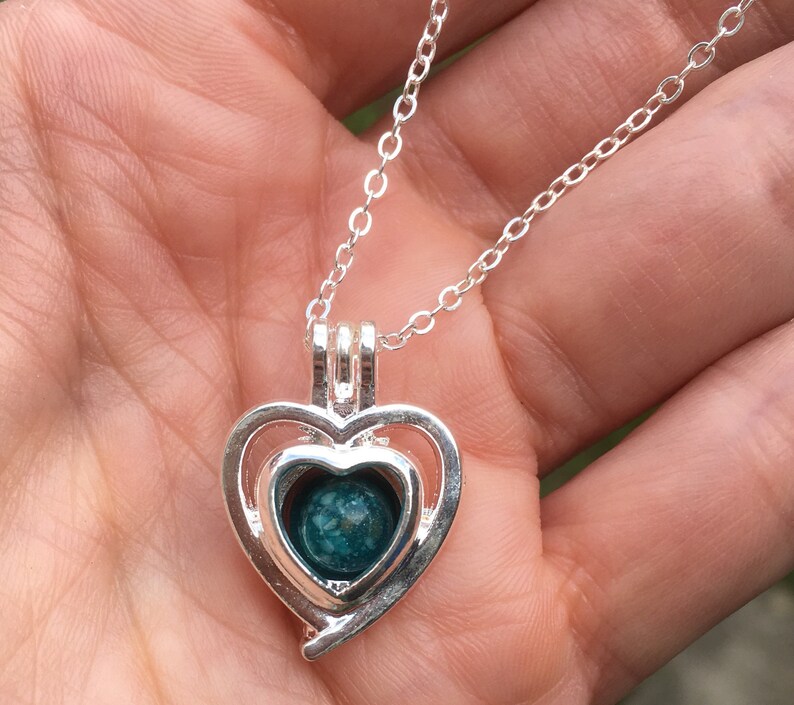 Pet Ash Necklace Pet Ash Pendant Pet Memorial Jewelry Heart Etsy