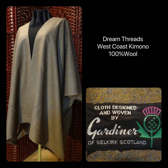 Scotland Wool Kimono Etsy