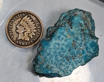 Kingman Turquoise Birdseye Nugget with Pyrite Natural 25.5 grams