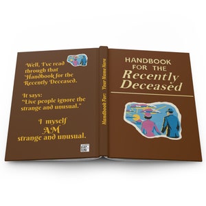 Manuel personnalisé pour personnes décédées récemment - Carnet cartonné à couverture rigide, personnalisé VOTRE NOM