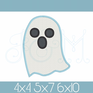 Semplice Sweet Ghost Classico Satin Stitch Applique Vintage Style Macchina Ricamo Design