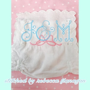 4x4 Heirloom Ribbon Bow Satin Stitch Vintage Style  Machine Embroidery Design