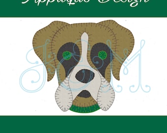 6 x 10 Vintage stijl Blanket Stitch Boxer Hond gezicht stoffen borduurwerk ontwerpen