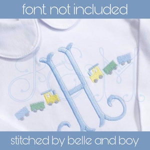 Simple Train Mini Fill Motif Fill Stitch Vintage Style Machine Embroidery Design