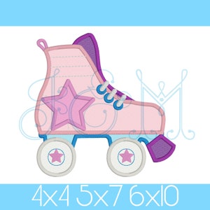 May include: Pink and purple roller skate with a blue star on the side and a white star on each wheel. 4x4 5x7 6x10