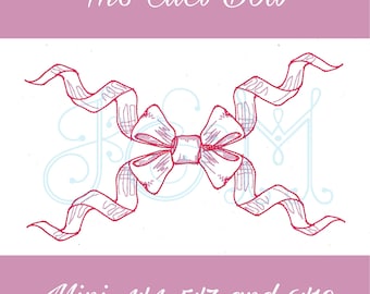 Ellet Bow Embroidery Design, Vintage Stitch, Machine Embroidery (Digital Product)