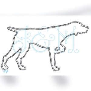 German Short Haired Pointer Scribble Dog Embroidery Design
