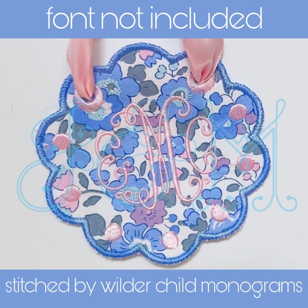 Satin Scallop Circle Embroidery Design Etsy