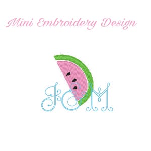 Mini Watermelon Slice Fill Stitch Embroidery Design