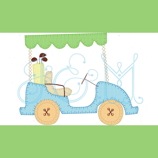 Applique Romper - Golf Cart main image 0