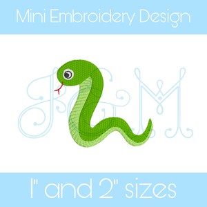 Söt ormbroderidesign, minisatinstygn och fyllnadsstygn (digital produkt)