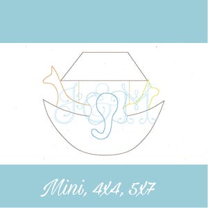 May include: A line drawing of a boat with the words "Mini, 4x4, 5x7" written below it.