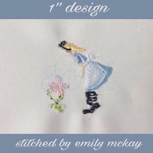 Alice and Flower Mini Motif Vintage Style Machine Embroidery Design